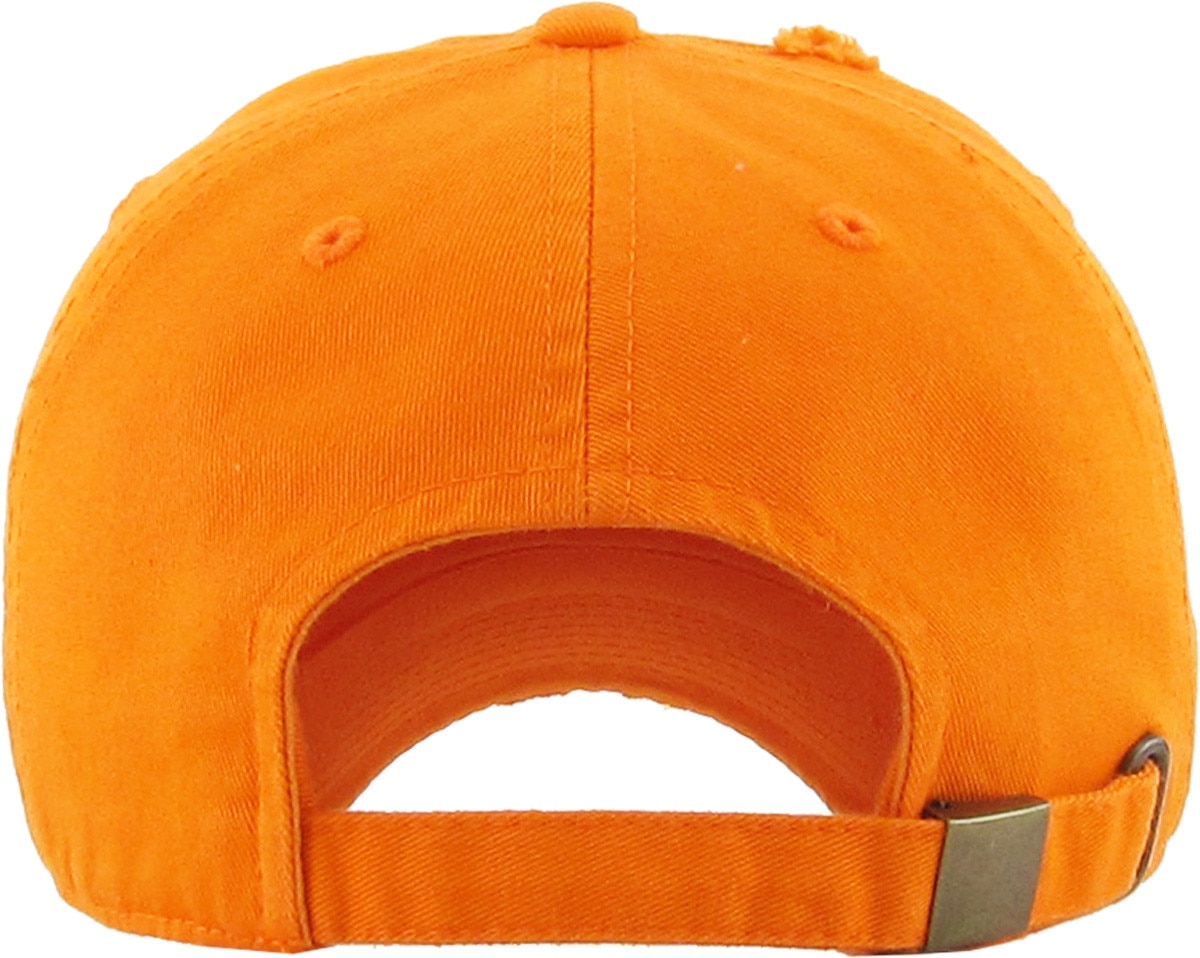Orange Distressed Vintage Baseball Cap Back View